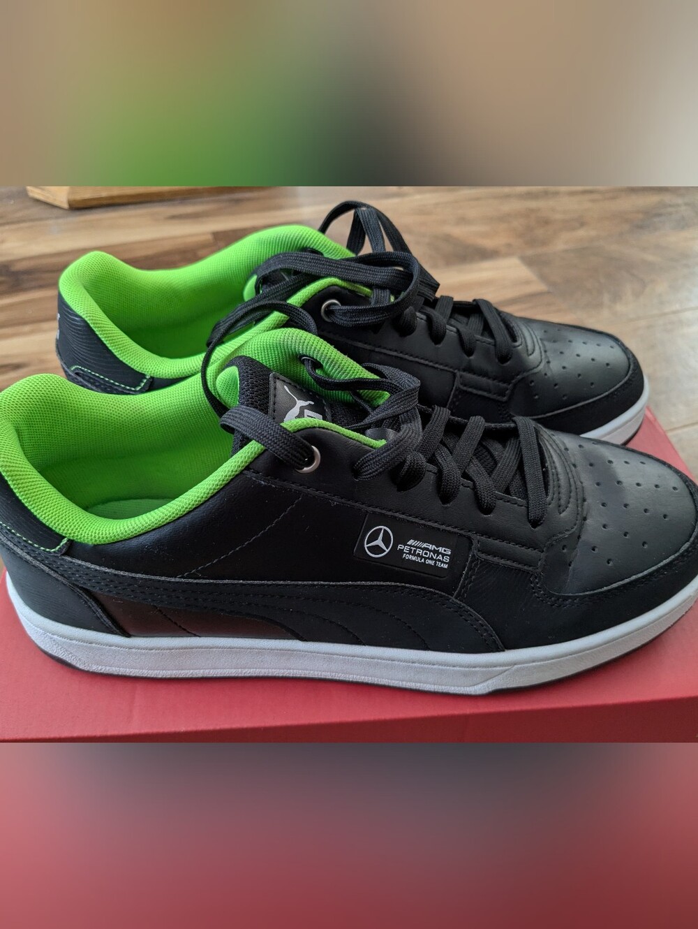 Puma x Mercedes-AMG Petronas Black & Neon Green Sneakers 10.5